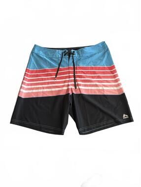 RBX Men's Multicolor Swim Trunks Board Shorts Striped Beach Summer Size M/M